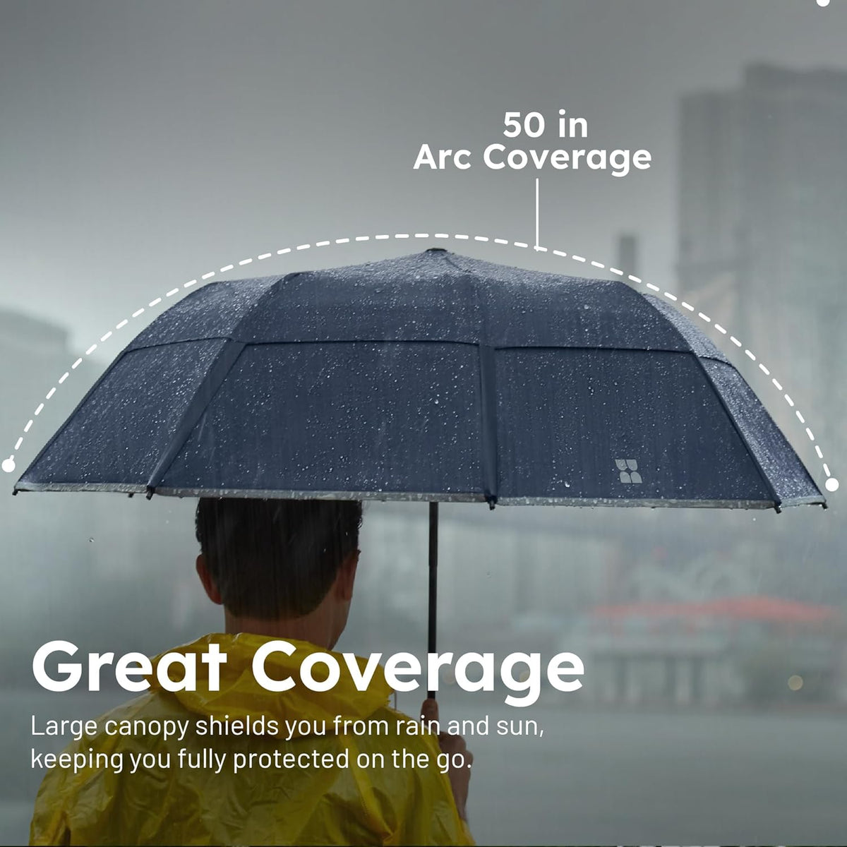 Weatherman Premium Collapsible Small Travel Umbrella Compact - Windproof, Resists Up to 55 MPH Winds - Foldable Travel Umbrellas for Rain & Wind - Easy Auto Open w/Strong Fiberglass Frame (Sage)