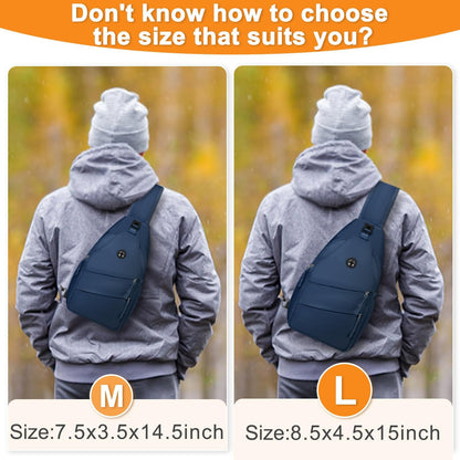 Crossbody Bags for Women Men Trendy Sling Bag Bakpack Casual Chest Bag with Convertible Shoulder Strap