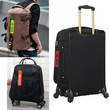 Custom Luggage Tags, Custom Personalized Luggage tag Name, Embroidery Key Ring Accessories for Car, Luggage, Crate,Gear