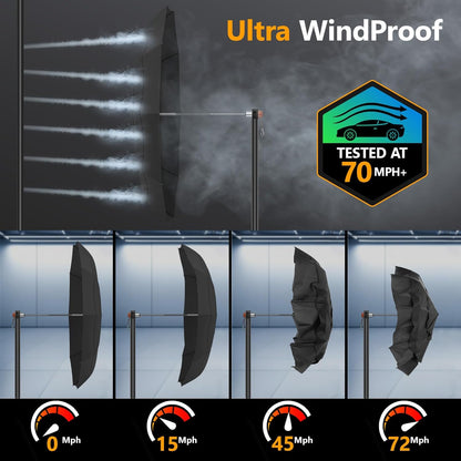 3T Wind Armor Travel Umbrella Compact Easy Auto Open Close Folding Umbrellas for Rain Windproof Umbrella for Women and Men Durable Real Wood Handle Portable Fits Backpack Car