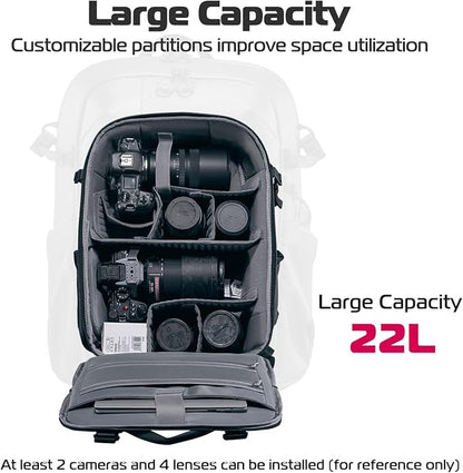 ULANZI Camera Backpack Professional Bag, Water-Resistant Photography Camera - Image 3