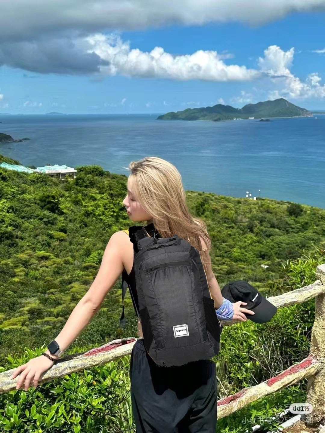 Small Foldable Hiking Daypack Packble Skin Casual Backpack Camping Cycling Travel Outdoor Day Bags Useful (Black)