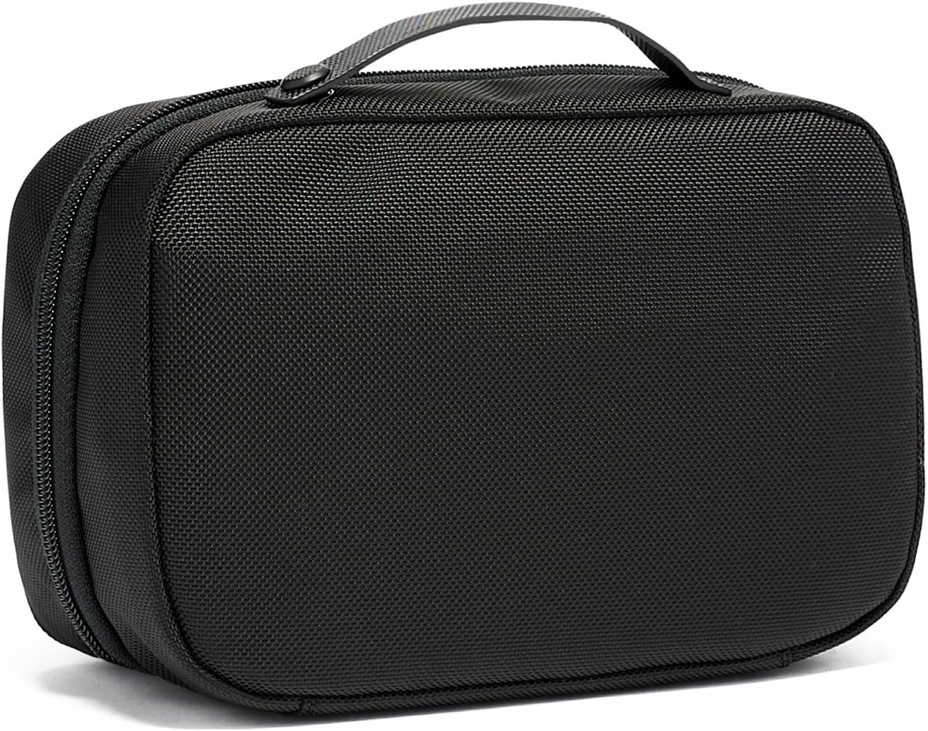 TUMI Alpha Split Travel Kit - Compact Toiletry Bag for Men & Women - Features Removable Leather Handle & 3 Zip Pockets - Black