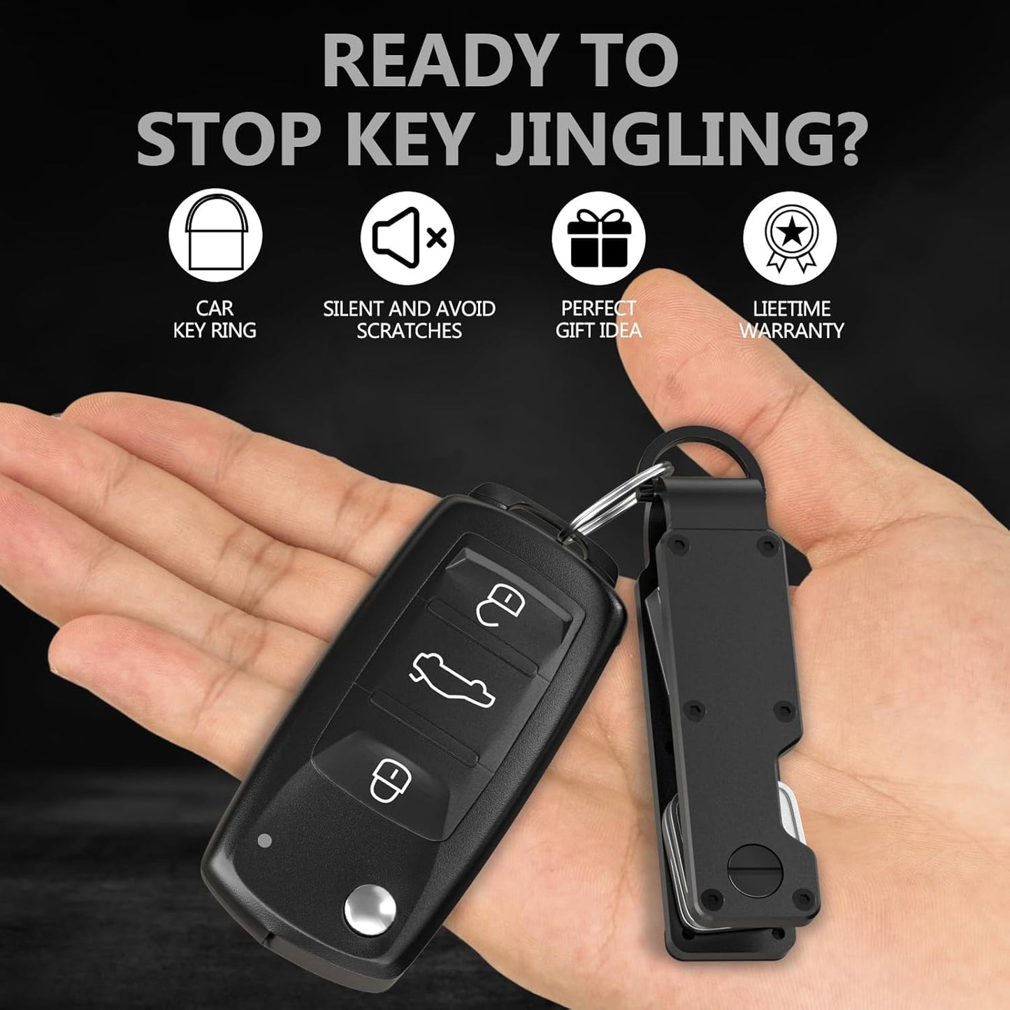 Key Organizer Minimalist Innovative Keyholder Compact Keys Organizer Smart KeyChain Secures 2-6 Keys