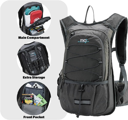 15L Insulated Hydration Backpack Pack with 2L Water Bladder Lightweight Hiking Backpack Bag for Women Men Daypack for Hiking Running Festival Camping Biking