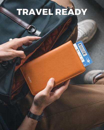 VULKIT Passport Holder Wallet RFID Blocking Travel Wallet for Men & Women
