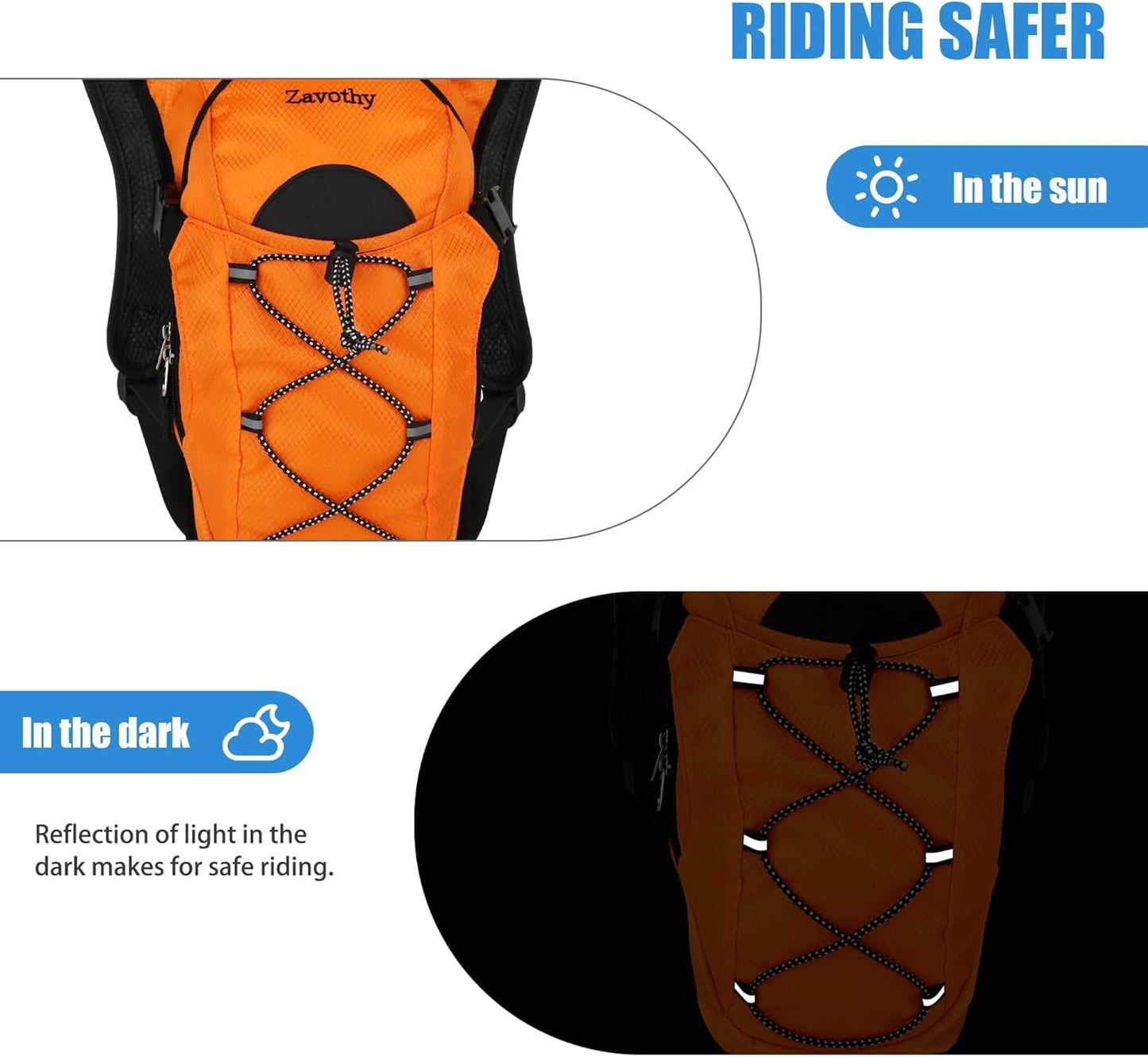 Zavothy Hydration Backpack with 2L Hydration Bladder Water Backpack for Hiking Hydration Pack for Running Cycling Hiking