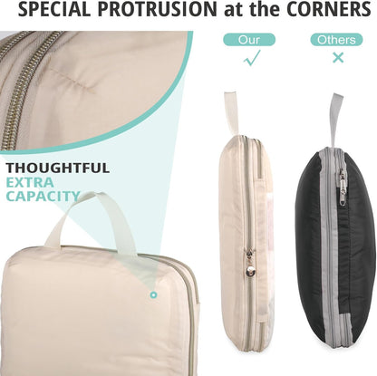 Expandable Compression Packing Cubes for Suitcases,6 Set Lightweight Compressible Travel Packing Organizer for Carry on Suitcase,Organizer Bags Set as Travel Essentials for Women