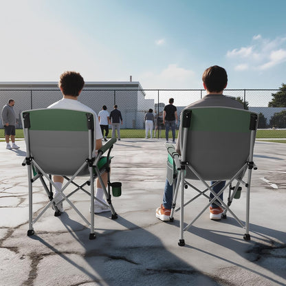 Oversized Camping Chair for Adults Heavy Duty,Heavy Duty Lawn Chair with Side Pockets，Outdoor Camping, Fishing, Beach,Hiking Foldable Camping Chair