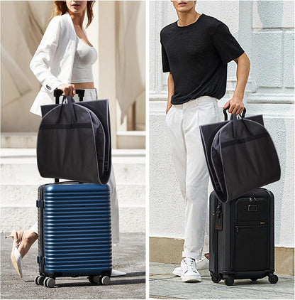 3 Pack 43" Garment Bags for Travel and Storage, Suit and Dress Bags with Duffle Design, Ideal for Hanging Clothes, Blazers, Dresses, Coats, and Wardrobes