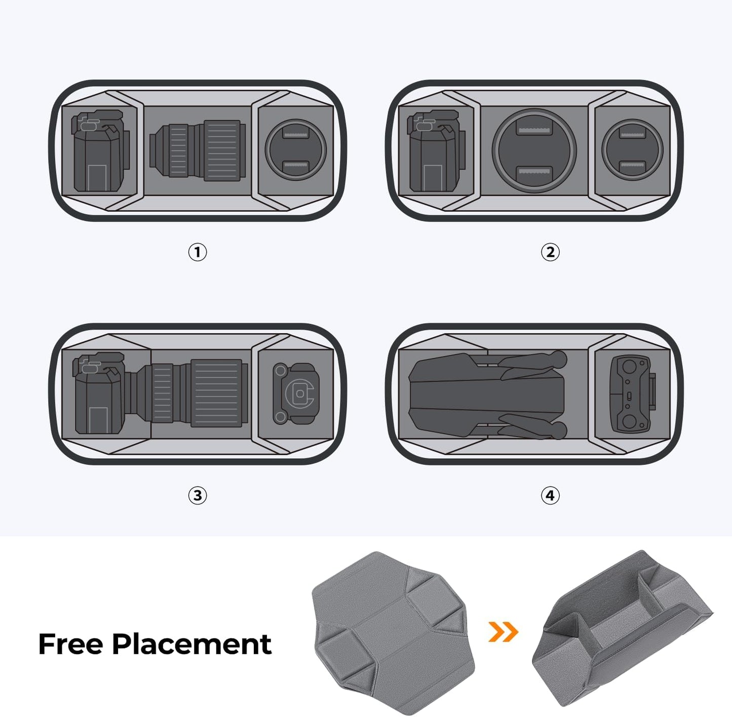 K&F Concept 2 in 1 Sling Bag Everyday Shoulder Bag & Multifunction Photography Crossbody Camera DSLR Backpack Portable Bag