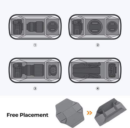 K&F Concept 2 in 1 Sling Bag Everyday Shoulder Bag & Multifunction Photography Crossbody Camera DSLR Backpack Portable Bag