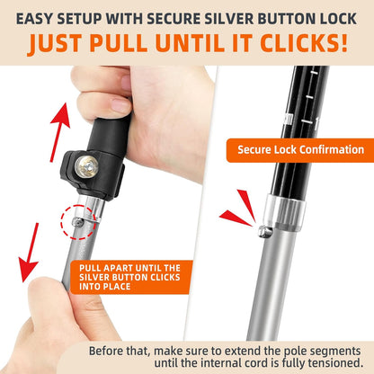 Collapsible Trekking Poles for Hiking - Lightweight Foldable Hiking Poles, 2 Pack Adjustable Aluminum Walking Sticks with for Men, Women, Kids, Seniors, Walking Poles for Backpacking, Camping, Travel