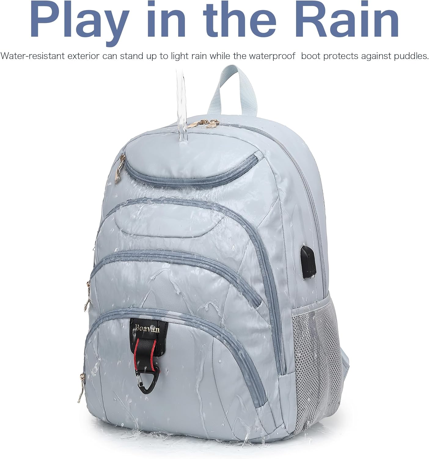 Boavan Laptop Backpack for women, 15.6 inch Laptop Bag with USB Port, Waterproof Travel Work Backpack Purse, Anti-Theft Teacher Nurse Doctor Casual Bookbags Office Business backpack，Blue