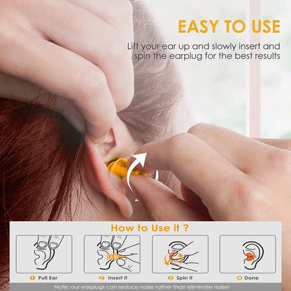 Earplugs for Sleeping Noise Cancelling Reusable Silicone Ear Plugs Suitable for Swimming Travel Snoring Airplanes Study Work Noisy Places（8Pairs）
