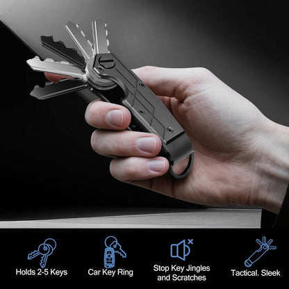 Key Organizer for Men Compact Key Holder Minimalist Key Case Metal Key Chain Key Holder for Keychain Secures 2-5 Keys