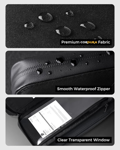 pack all Travel Passport Holder with RFID Blocker, Water-Resistant Passport Wallet with Wrist Strap, Multiple Family Airplane Document Organizer for Cards, Boarding Pass, ID, Cash, Tickets