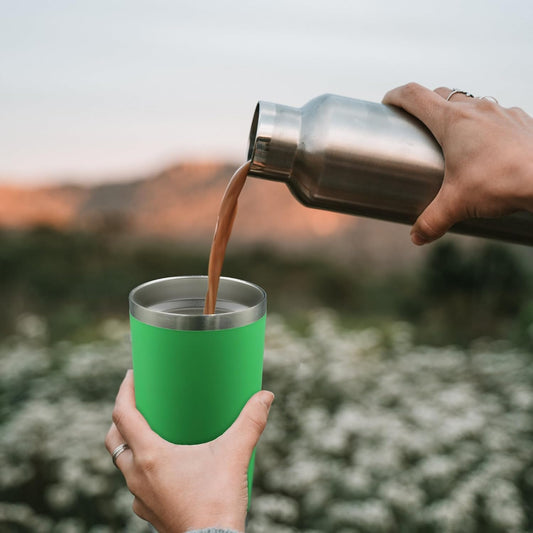 20oz Tumbler Bulk Stainless Steel Tumblers with Lid Vacuum Insulated Double Wall Travel Coffee Mug Powder Coated Tumbler Cup for Hot and Cold Drinks(Green, 12 pack)