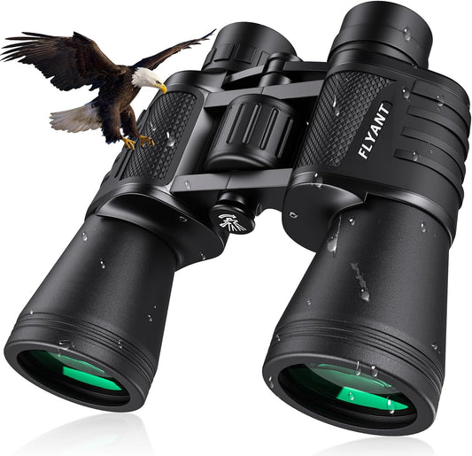 20x50 High Powered Binoculars for Adults, Waterproof Compact Binoculars with Low Light Vision for Bird Watching Hunting Camping Travel Cruise Hiking Sports Stargazing, Christmas Birthday Gifts for Men