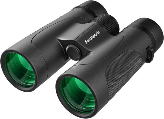 12x42 Binoculars for Adults High Powered: Waterproof HD Bird Binoculars - Large View Easy Focus with Clear Low Light Vision for Hunting Hiking Bird Watching Travel Cruise Black