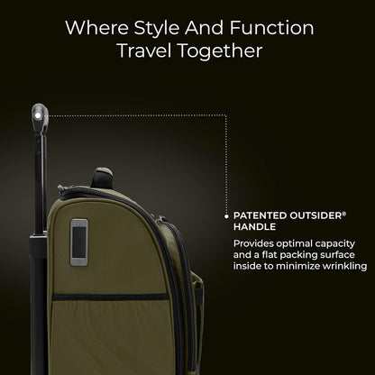 Briggs & Riley Cabin Spinner - Carry On Luggage for Travel, Suitcases with Wheels, Softside Rolling Bag for Men & Women, Fits Under Plane Seat, Telescoping Handle - ZDX Collection, Hunter