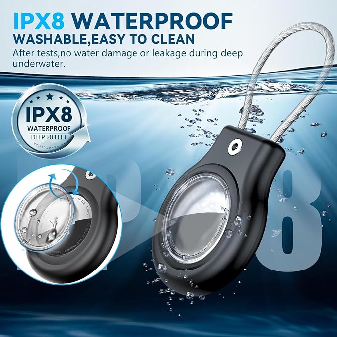 Waterproof Airtag Holder, 2 Pack Air tag Case - Image 2