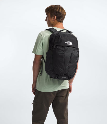 THE NORTH FACE Surge Commuter Laptop Backpack | Daypack with Water Repellent Finish, 16" Laptop Sleeve, Reflective Details, TNF Black/TNF Black-NPF, One Size