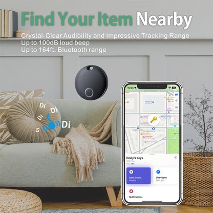 Air Tracker Tag, Bluetooth Tracker-4 Pack Works with Apple Find My (iOS Only), Smart Tags for Luggage, Keys, Backpack, IP67 Waterproof