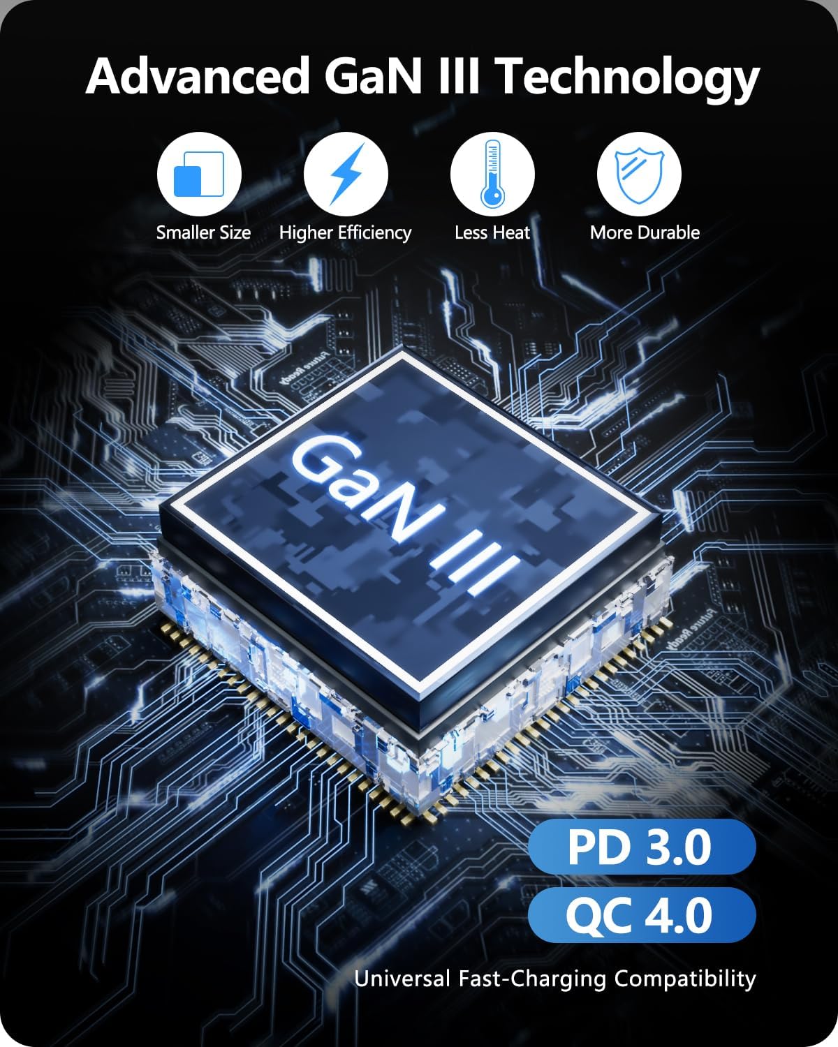 LENCENT Universal Travel Adapter, 100W GaN3 International Adaptor with 2 QC4.0 USB-A+2 PD3.0 Type-C PPS Fast Charging, Worldwide Wall Charger for iPhone,Samsung,Laptop, Plug Adapter USA/UK/EU/AU Black