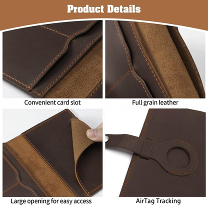 Jack&Chris Genuine Leather Passport Holder For Travel, RFID Blocking Handmade Passport Holder with Card Case Organized & Safe, Quality Travel Essentials for Women and Men for Gifting, Coffee