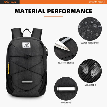 SKYSPER Small Hiking Backpack -12L Lightweight Packable Daypack for Travel Foldable Tear Resistant Backpacks for Women Men