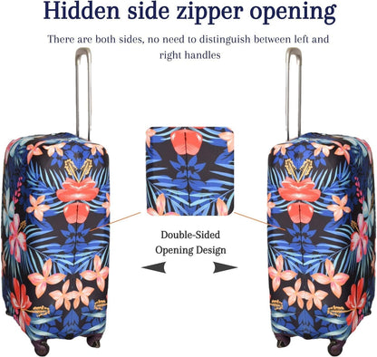 Suitcase Cover, Carry on Luggage Cover Protector - Travel Elastic Spandex Luggage Covers Fits 29 30 Inch Flower