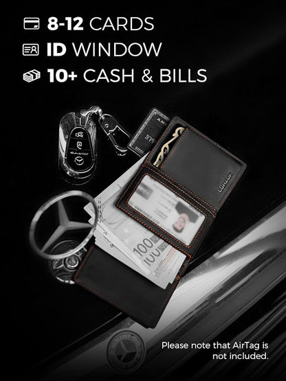 LORZOR Wallet for Men with Metal Card Holder, Pop Up Wallet, Finest Full Grain - Image 5