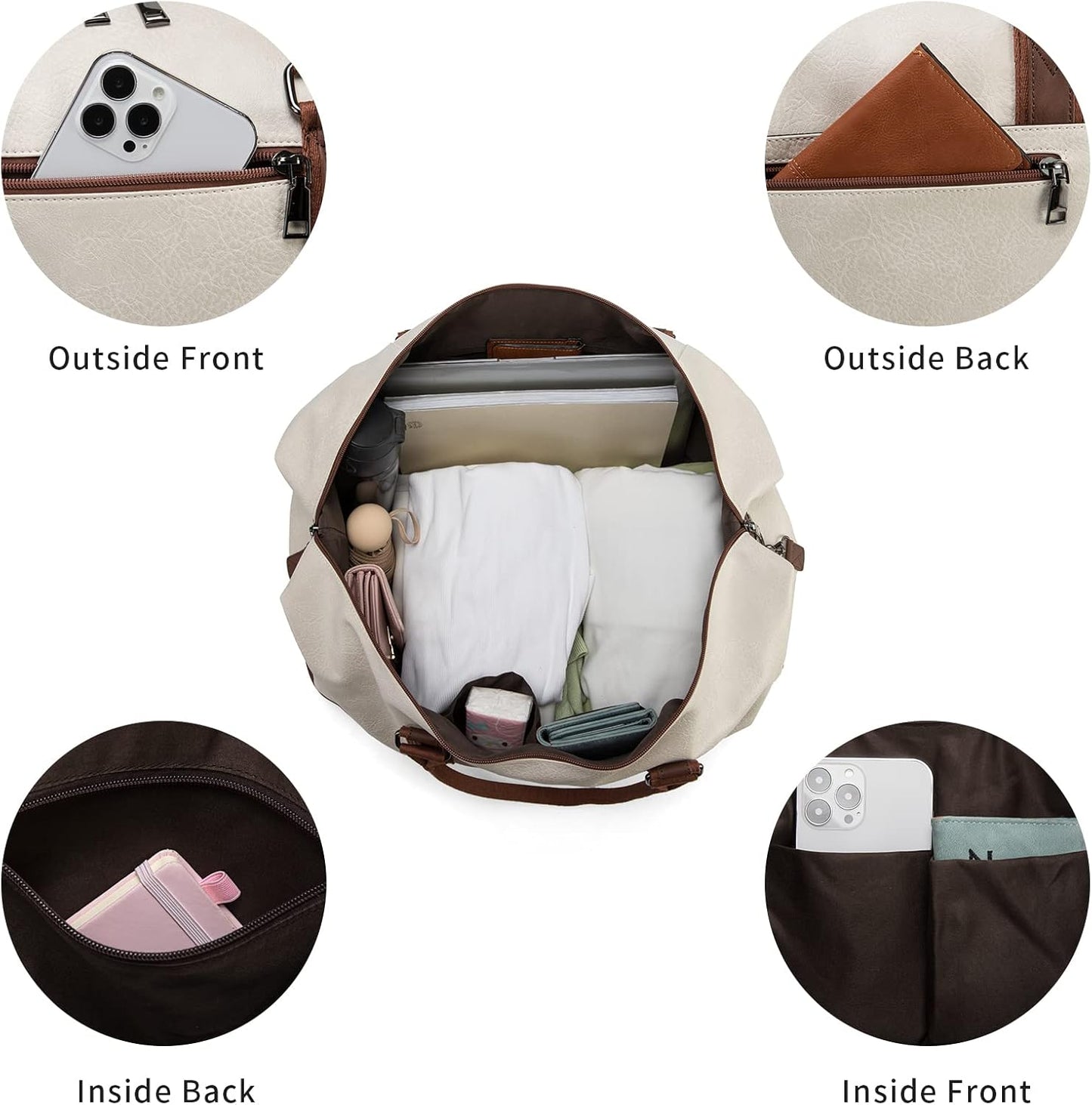 Weekender Overnight Bag Carry On Bag Travel Bag with Shoe Pouch