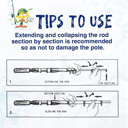 Kids Fishing Pole, Telescopic Fishing Rod, Toddler Collapsible Fishing Rod and - Image 6