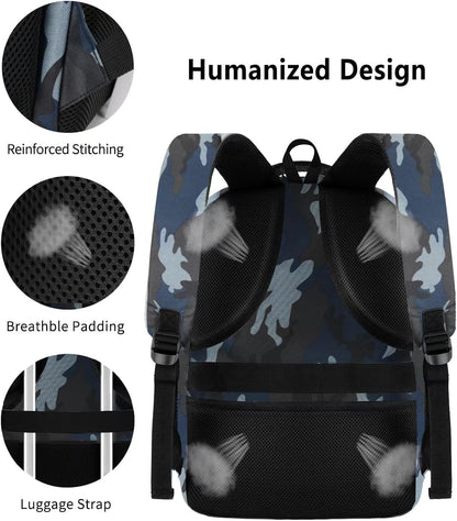 Laptop Backpack for Men,School Backpack with USB Charging Port,Water Resistant Backpack for teens boys,Business Work College bookbag,book bag Fits 15.6 Inch,Blue Back Pack