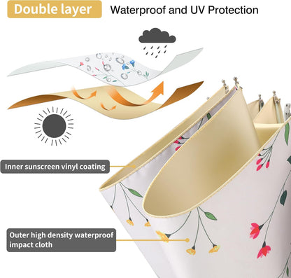 Color Glue Coating Sun Umbrella UV Protection Compact Folding Windproof Parasols Travel Auto Open Close Blocking UV 99.98%