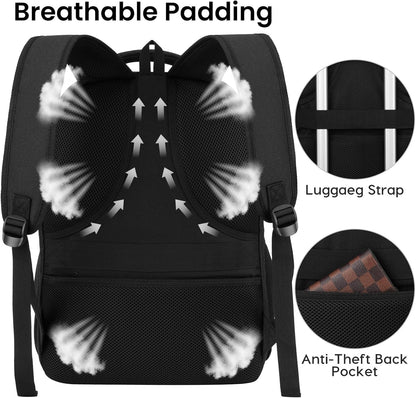 BIKROD Backpack for Men, TSA Travel Backpack, College Backpacks Water Resistant Back Pack with USB Charging Port, Business Anti Theft Durable Computer Bag Gifts Fits 17.3 Inch Laptop, Grey