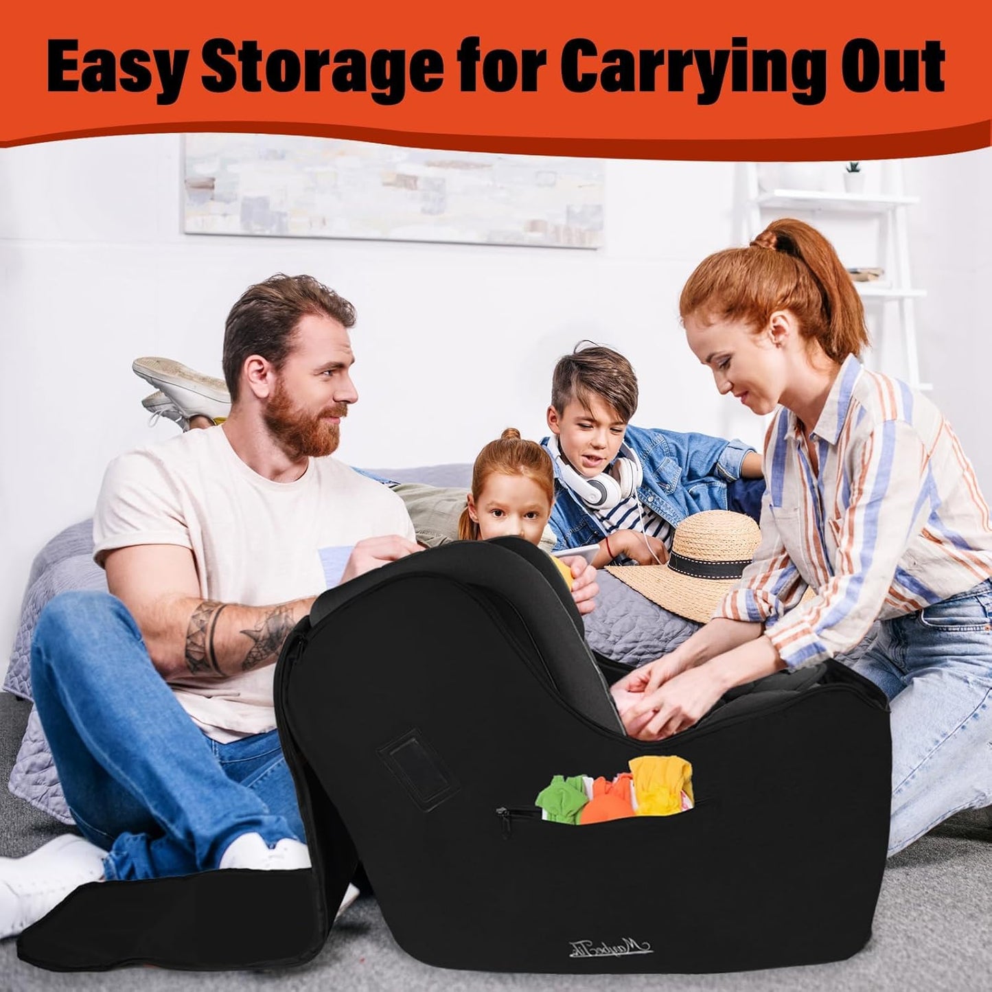 Infant Car Seat Travel Bag for Airplane Compatible with UPPAbaby MESA V2 and Base, Fits Nuna Pipa Car Seat and Base, Car Seat Carrier for Air Travel, Padded Carseat Cover for Airplane Travel