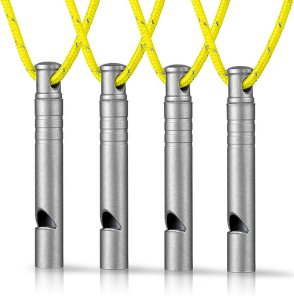 TISUR Titanium Emergency Whistle,120db Safety Whistle with Lanyard,Outdoor Survival Small Whistle for Life Saving,Hiking,Pets Training,Coach Sports