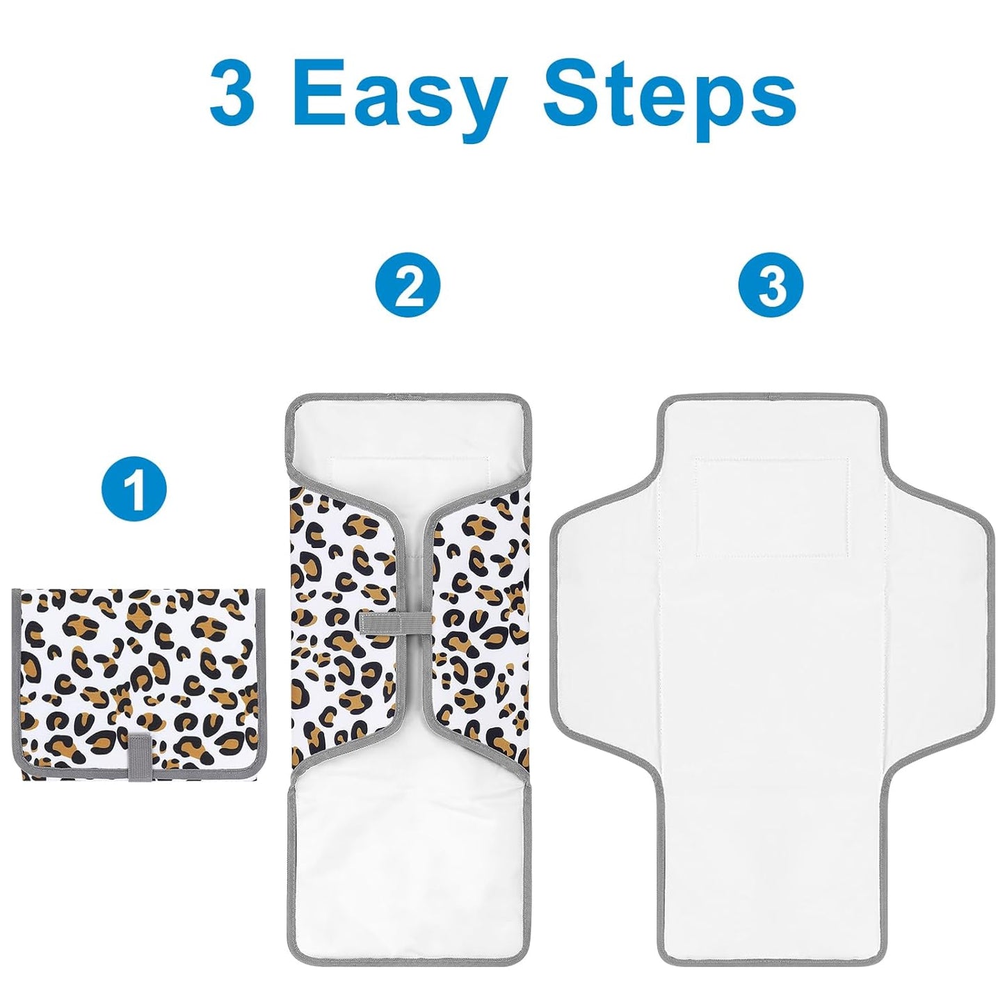 Accmor Portable Diaper Changing Pad, Waterproof Baby Changing Mat, Foldable Travel Diaper Changing Pads for Baby