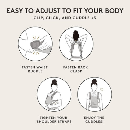 Baby Tula Cotton Free-to-Grow Baby Carrier - Adjustable, Comfortable, Newborn to Toddler Carrier - Ergonomic Fit for 7lbs to 45lbs - Back & Front Carry Options - Play (Yellow/Hearts)