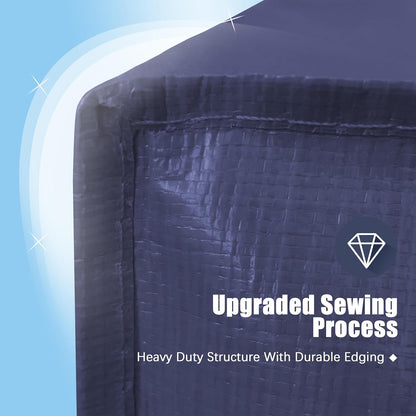 4 Pack Large Strong Moving Bags with Zippers & Carrying Handles - Water-Resistant - Heavy Duty Storage Tote for Space Saving, Fold Flat, Alternative to Moving Box (Blue)