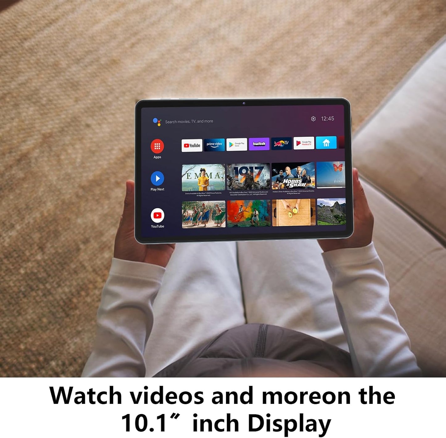 2025 Android 15 Tablet, 12GB+64GB+1TB Expand, 10 Tablet Productivity Bundle with Keyboard Case, Stylus Pen, Octa-core CPU, Dual Camera, WiFi6, 6000mAh Battery+18W Fast Charge, Support Face Unlock