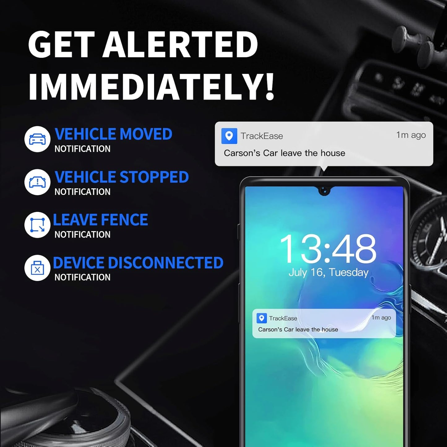 GPS Tracker for Vehicles, No Monthly Fee, No Subscription, Real-Time Tracking, 4G SIM and Data Included, Trip History, GeoFence, Speeding Alerts, OBD