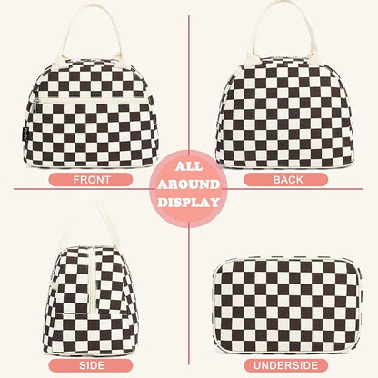 FlowFly Lunch Bag for Women Insulated Lunch Box Corduroy Lunch Tote Cooler for - Image 5