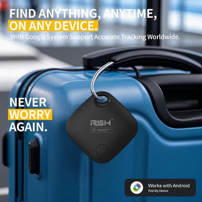 Air Tracker Tag for Android 4 Pack Luggage Tracker Tags Works with Google Find Hub App(Not for iOS) Bluetooth Tracker Key Finder and Item Locator for Luggage, Backpack, Suitcases, Replaceable Battery