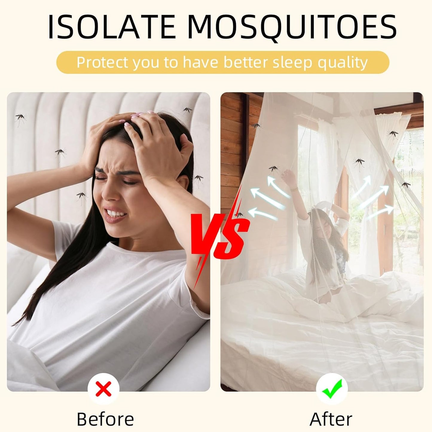 4 Corners Mosquito Net for Mosquiteros para Camas Bed Canopies Netting Bed Drapes Rectangular Mosquito Mesh for Camping Home Outdoor Travel(White,L75 X W47 X H59 Inch,Opening)