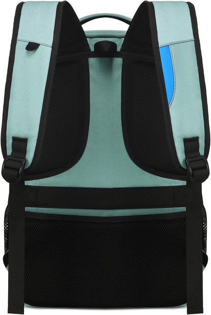 DUSLANG 17 Inch Laptop Backpack for Travel Water Resistant College Backpack for Men/Women Laptop Bag with USB Charging Port, Green A
