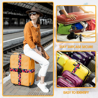 Adjustable Travel Luggage Strap Suitcase Belt Travel Bag Accessories 1.96 in W x 6.23 ft L